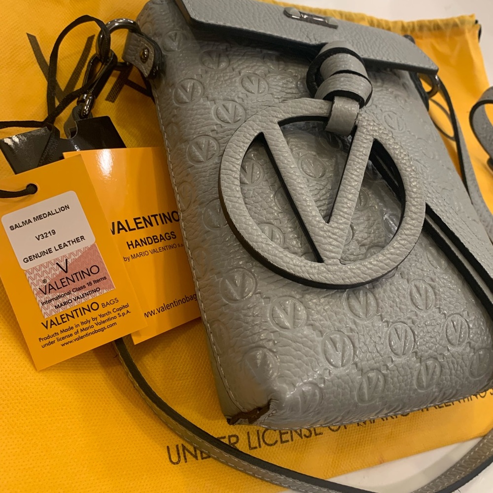 Valentino Salma Medallion Leather Crossbody Bag